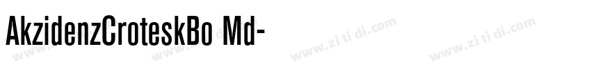 AkzidenzCroteskBo Md字体转换